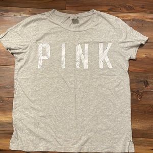 Pink Lg grey tee